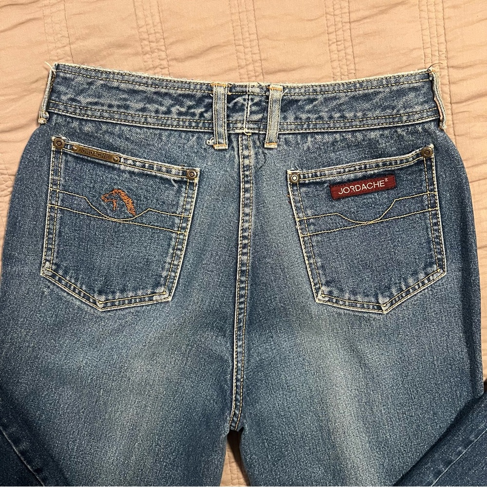 Jordache Women's Straight Leg Blue Jeans - Picture 4 of 6